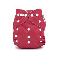 Red Pocket Cloth Diaper - "Gale" Solid Color with Insert