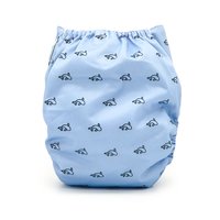 Sky Blue Whale Pocket Cloth Diaper - "Cetacea" Print with Insert