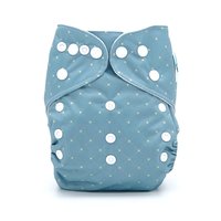 Blue Patterned Pocket Cloth Diaper - "Wellington" Print with Insert