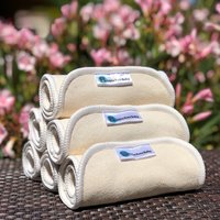 3-Layer Hemp/Cotton Blend Cloth Diaper Inserts (6-pack)