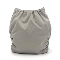 Grey Pocket Cloth Diaper - Solid gray color "Stormy" with Insert