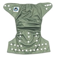 Green Pocket Cloth Diaper - Solid Green Color "Sage" with Insert