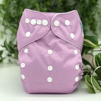 Pale Purple Pocket Cloth Diaper in "Lavender" Print with Diaper Insert