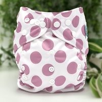 Lavender Polka Dot Pocket Cloth Diaper - "Dahlia" Print with Insert