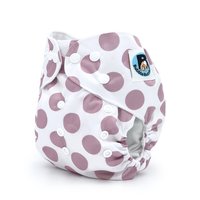 Lavender Polka Dot Pocket Cloth Diaper - "Dahlia" Print with Insert