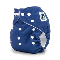 Blue Pocket Cloth Diaper - "Adrift" Solid Blue Color with Insert