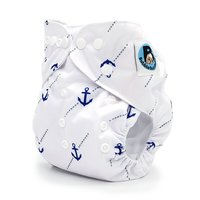 Blue Anchors Pocket Cloth Diaper - "Ancora" Print with Insert