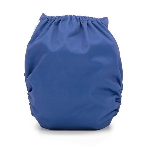 Blue Pocket Cloth Diaper - "Adrift" Solid Blue Color with Insert