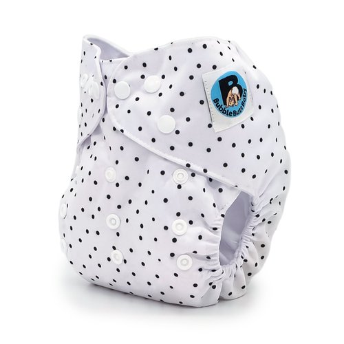 Polka Dot Pocket Cloth Diaper - "Tiger Lily" Print with Insert
