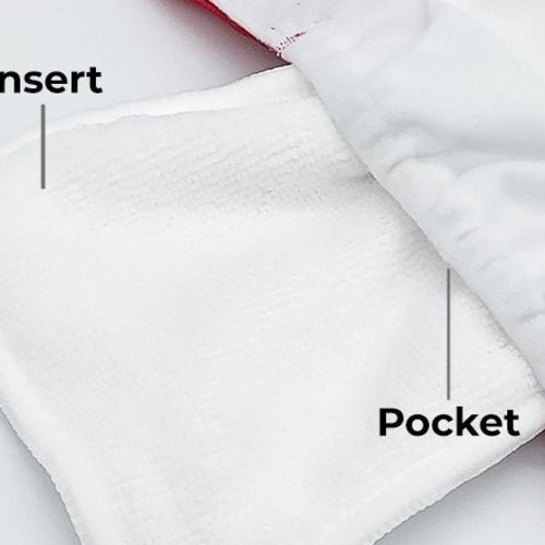 Grey Pocket Cloth Diaper - Solid gray color "Stormy" with Insert