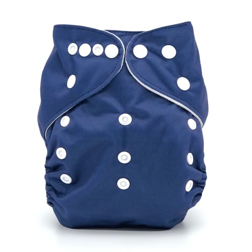 Blue Pocket Cloth Diaper - "Adrift" Solid Blue Color with Insert