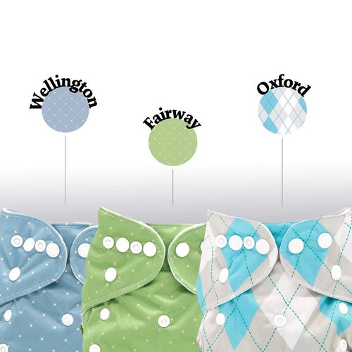 Park Avenue Collection, 3 pocket cloth diapers with 3-layer diaper inserts